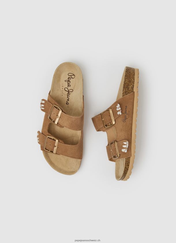 oban ethnische ledersandalen Frauen Pepe Jeans Tabak 84XH6T673