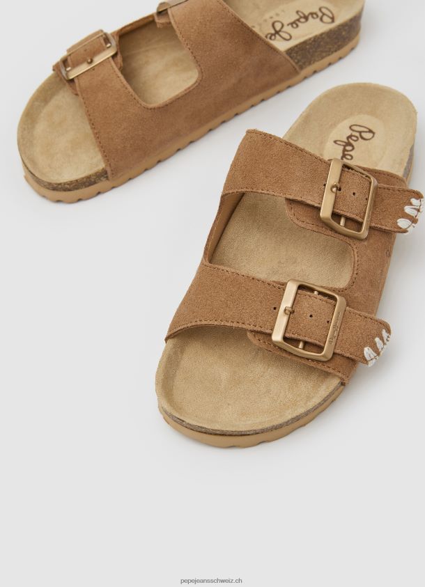 oban ethnische ledersandalen Frauen Pepe Jeans Tabak 84XH6T673