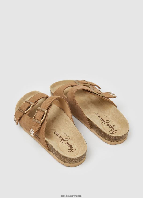 oban ethnische ledersandalen Frauen Pepe Jeans Tabak 84XH6T673