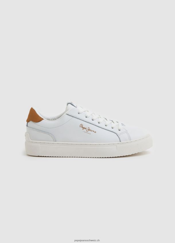 Adams Basic-Sneakers aus Leder Frauen Pepe Jeans Weiss 84XH6T585