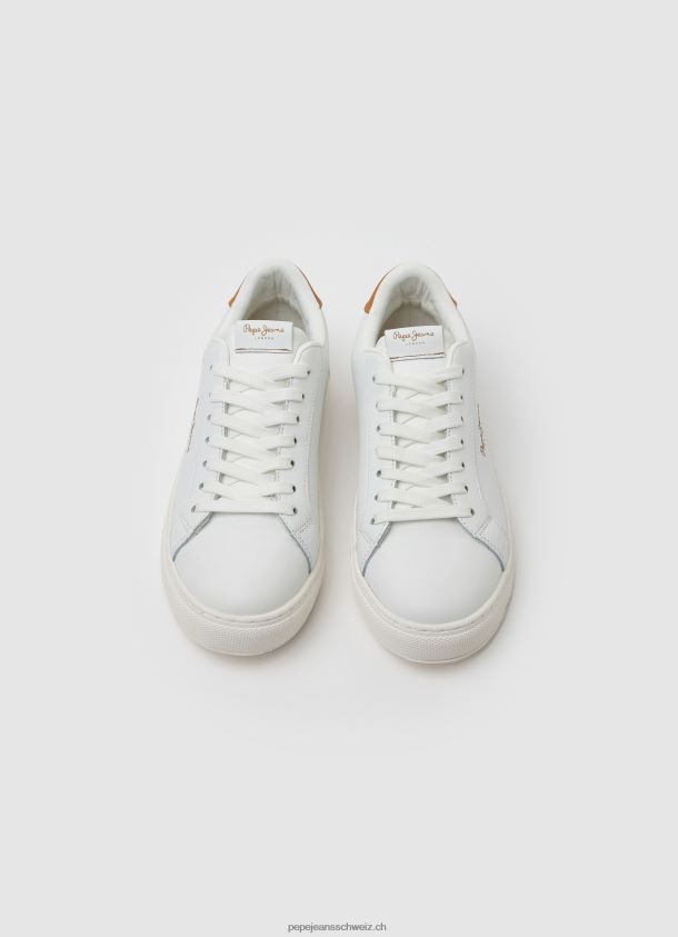Adams Basic-Sneakers aus Leder Frauen Pepe Jeans Weiss 84XH6T585