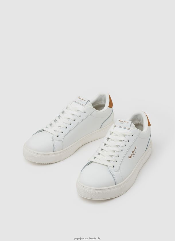Adams Basic-Sneakers aus Leder Frauen Pepe Jeans Weiss 84XH6T585