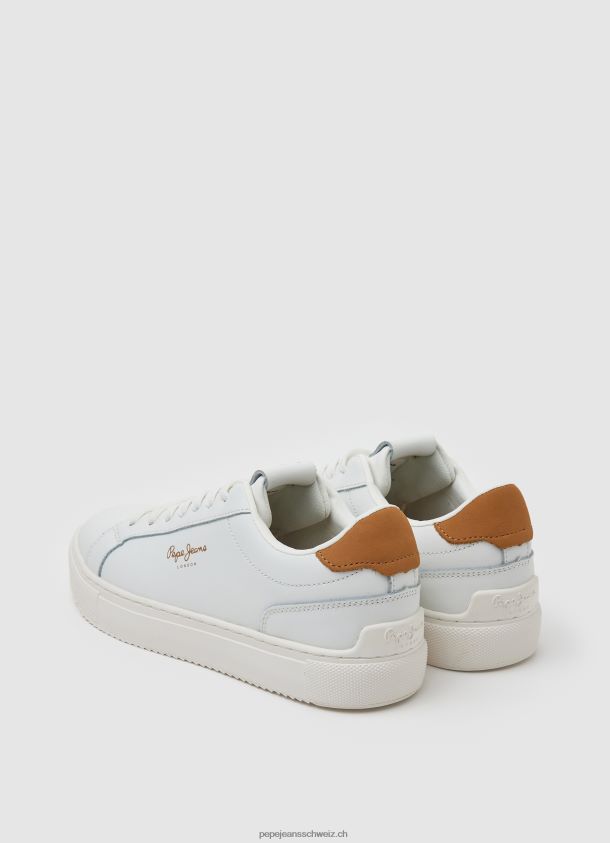 Adams Basic-Sneakers aus Leder Frauen Pepe Jeans Weiss 84XH6T585
