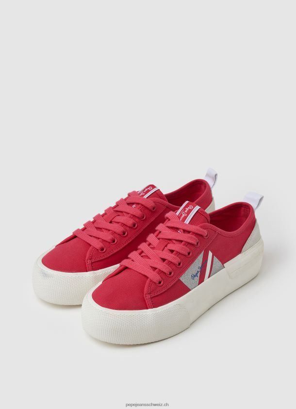 Allen Flag vulkanisierte Turnschuhe Frauen Pepe Jeans Fresa 84XH6T628
