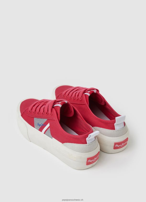 Allen Flag vulkanisierte Turnschuhe Frauen Pepe Jeans Fresa 84XH6T628