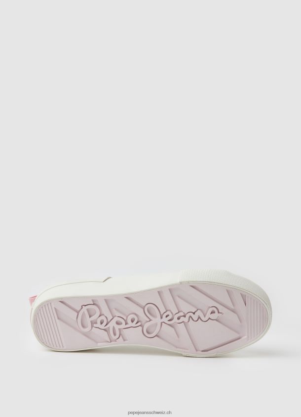 Allen Flag vulkanisierte Turnschuhe Frauen Pepe Jeans Weiss 84XH6T620