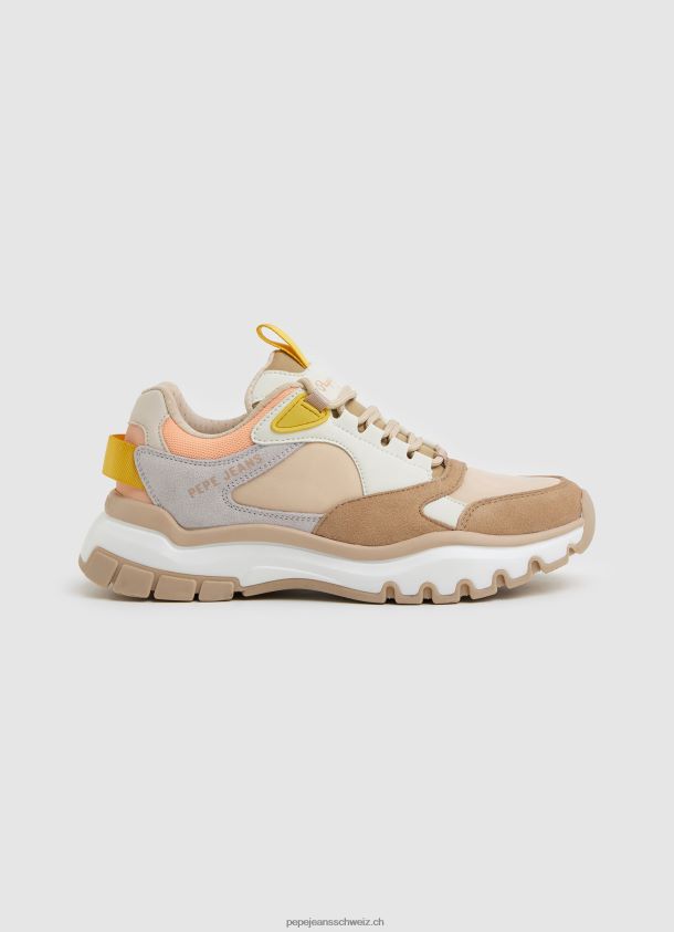 Banksy Loom kombinierte Turnschuhe Frauen Pepe Jeans heller Pfirsich 84XH6T580