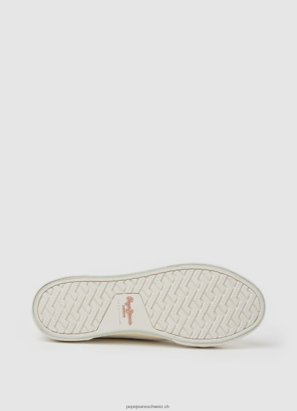 Brady Bandan Canvas-Turnschuhe Frauen Pepe Jeans Weiss 84XH6T632