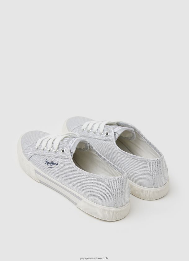 Brady Party-Basic-Turnschuhe Frauen Pepe Jeans Silber 84XH6T626