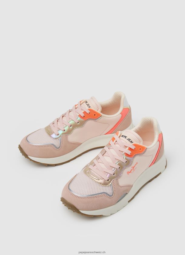 Joy Star weiche kombinierte Turnschuhe Frauen Pepe Jeans lila rosa 84XH6T582