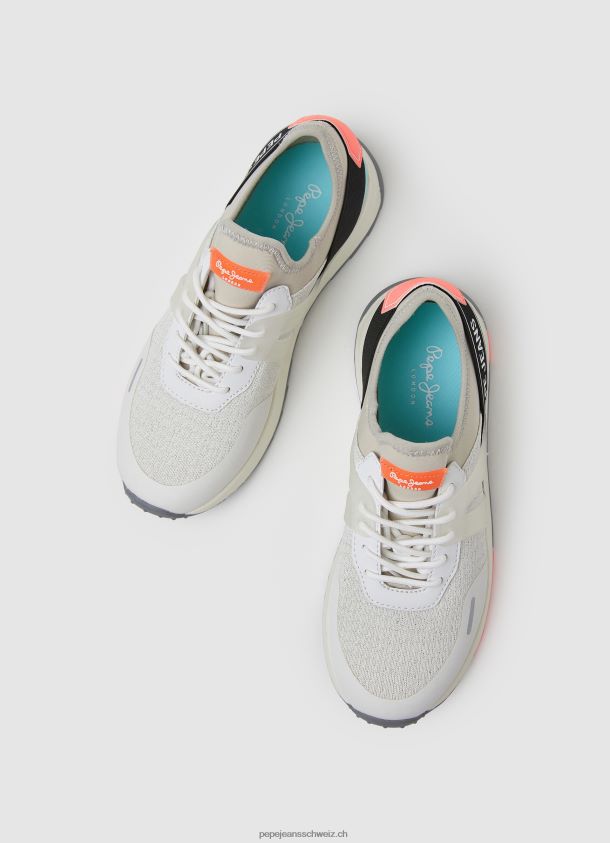 Joy Tech technische Sommer-Sneaker Frauen Pepe Jeans Weiss 84XH6T606