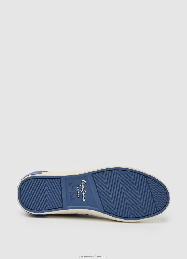 Kenton Jeans-Canvas-Sneakers Frauen Pepe Jeans Fabrik blau 84XH6T627