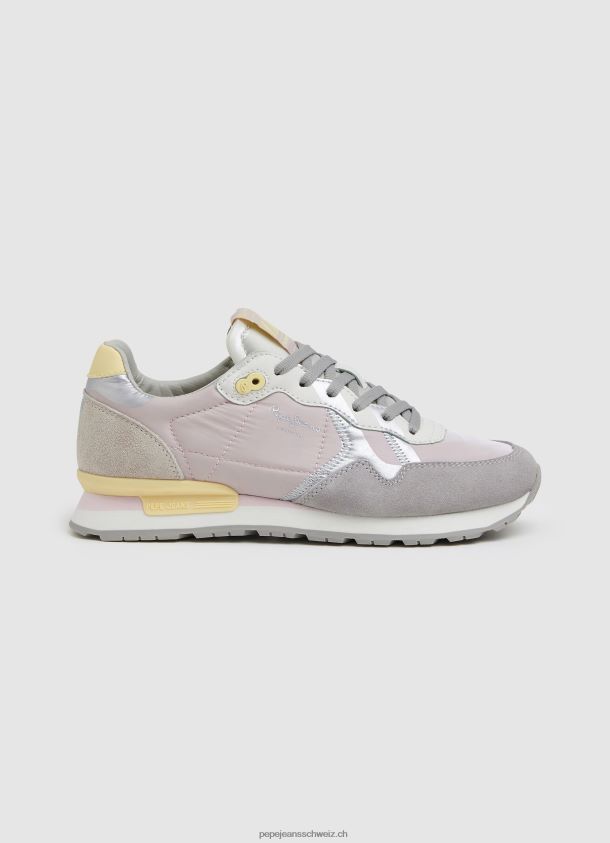Kombinierte Sneaker mit Brit-Print Frauen Pepe Jeans zartes Rosa 84XH6T587