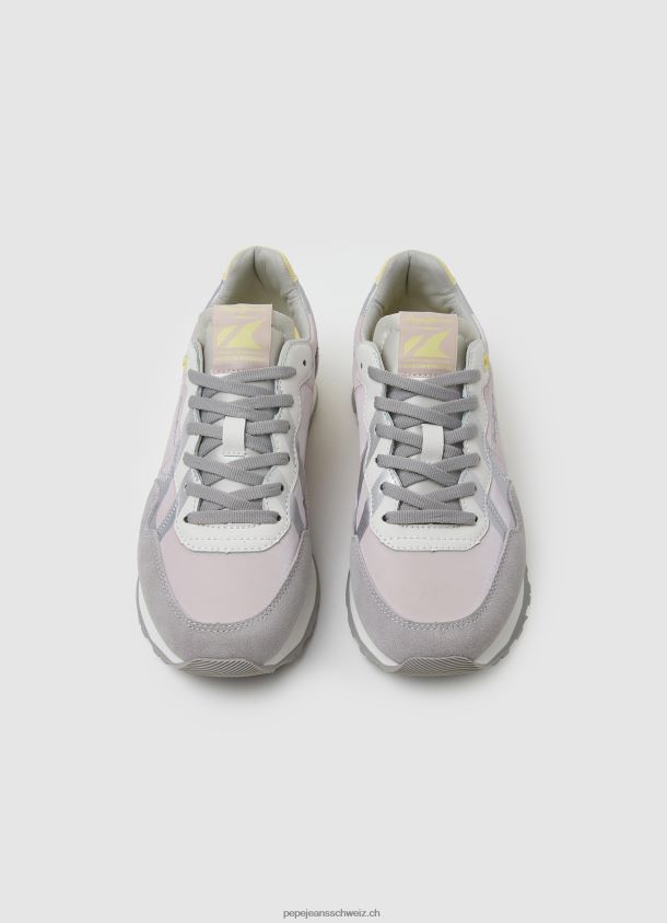 Kombinierte Sneaker mit Brit-Print Frauen Pepe Jeans zartes Rosa 84XH6T587