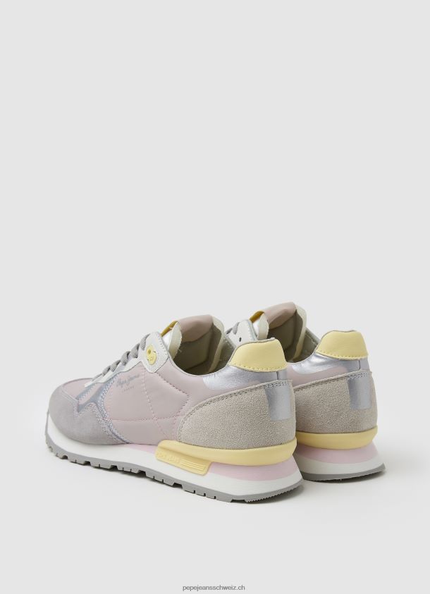 Kombinierte Sneaker mit Brit-Print Frauen Pepe Jeans zartes Rosa 84XH6T587