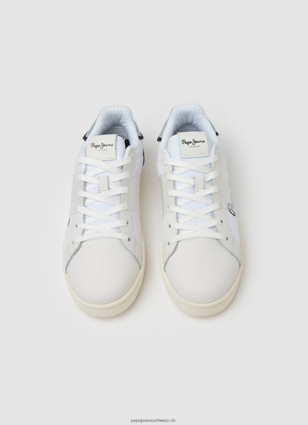 Kombinierte Turnschuhe aus Milton-Mesh Frauen Pepe Jeans Weiss 84XH6T612