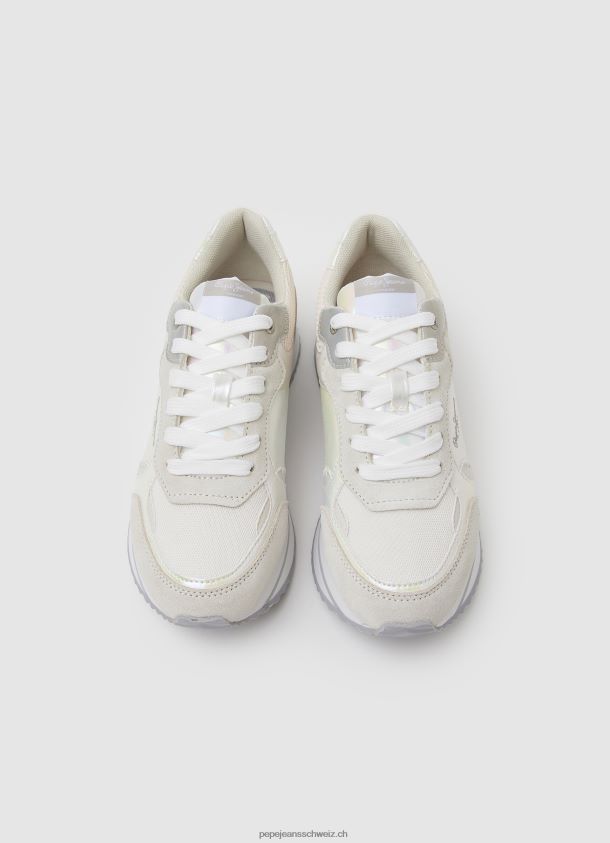 Kombinierte Turnschuhe aus Rusper-Perle Frauen Pepe Jeans Weiss 84XH6T596