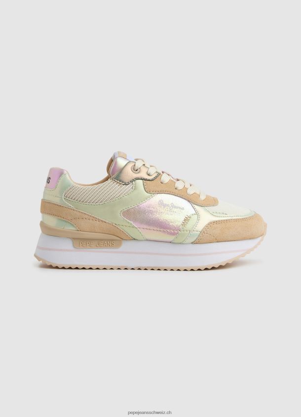 Kombinierte Turnschuhe aus Rusper-Perle Frauen Pepe Jeans nackt 84XH6T597