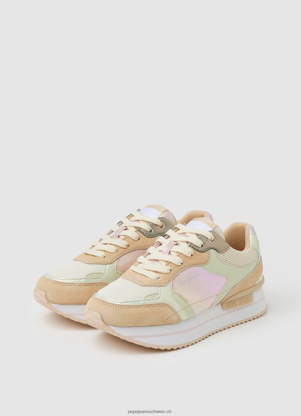 Kombinierte Turnschuhe aus Rusper-Perle Frauen Pepe Jeans nackt 84XH6T597
