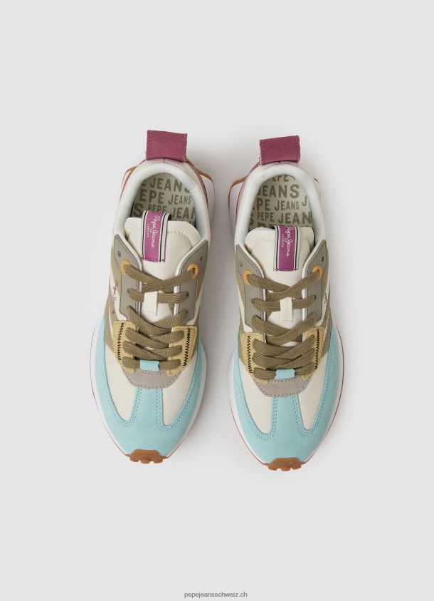 Kombinierte Turnschuhe mit Lucky-Print Frauen Pepe Jeans Mousse 84XH6T578