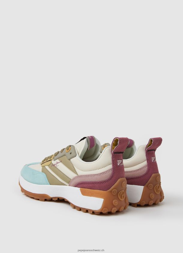 Kombinierte Turnschuhe mit Lucky-Print Frauen Pepe Jeans Mousse 84XH6T578
