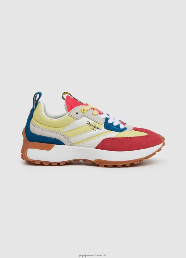 Kombinierte Turnschuhe mit Lucky-Print Frauen Pepe Jeans säuregelb 84XH6T572