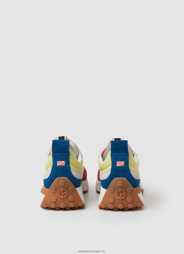 Kombinierte Turnschuhe mit Lucky-Print Frauen Pepe Jeans säuregelb 84XH6T572