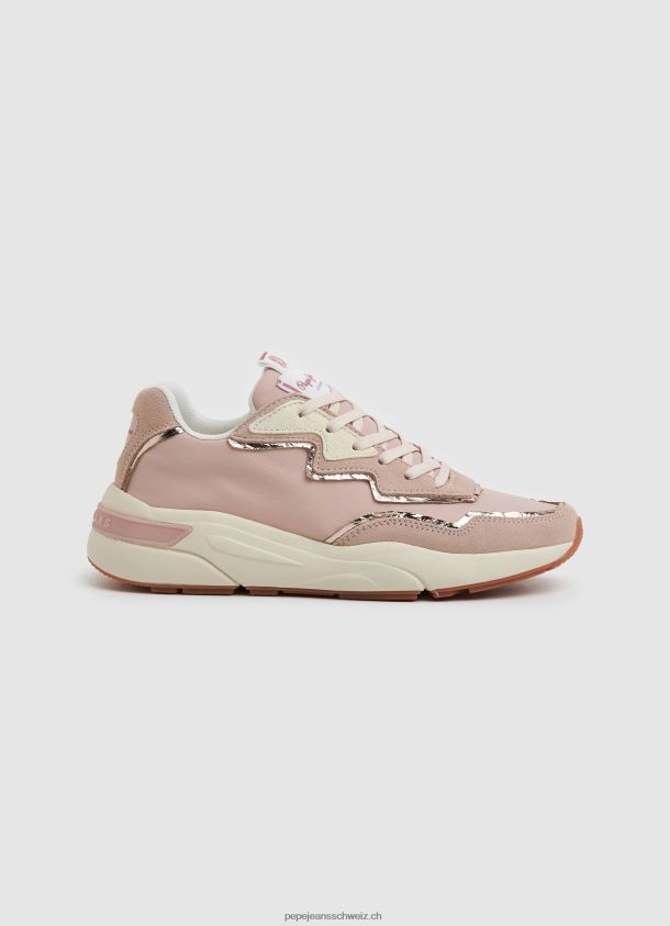 Kombinierte Turnschuhe mit Pfeillicht Frauen Pepe Jeans Rosa 84XH6T601