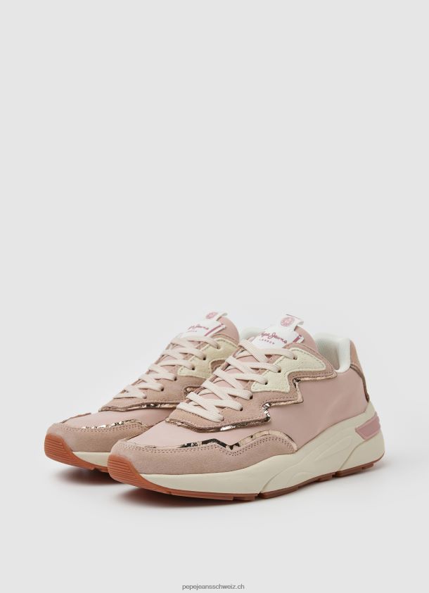 Kombinierte Turnschuhe mit Pfeillicht Frauen Pepe Jeans Rosa 84XH6T601