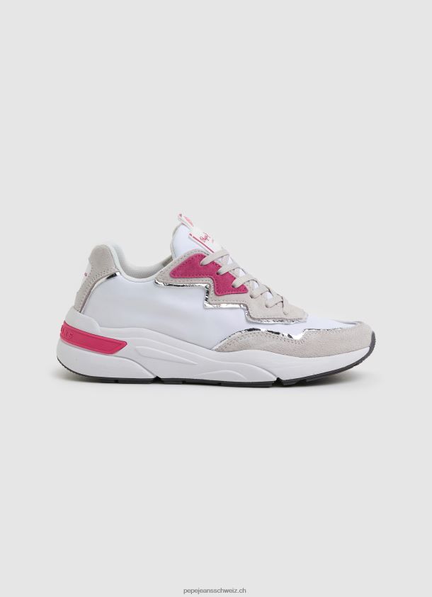 Kombinierte Turnschuhe mit Pfeillicht Frauen Pepe Jeans Weiss 84XH6T602