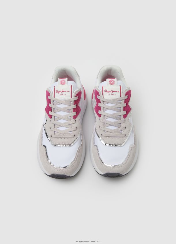 Kombinierte Turnschuhe mit Pfeillicht Frauen Pepe Jeans Weiss 84XH6T602