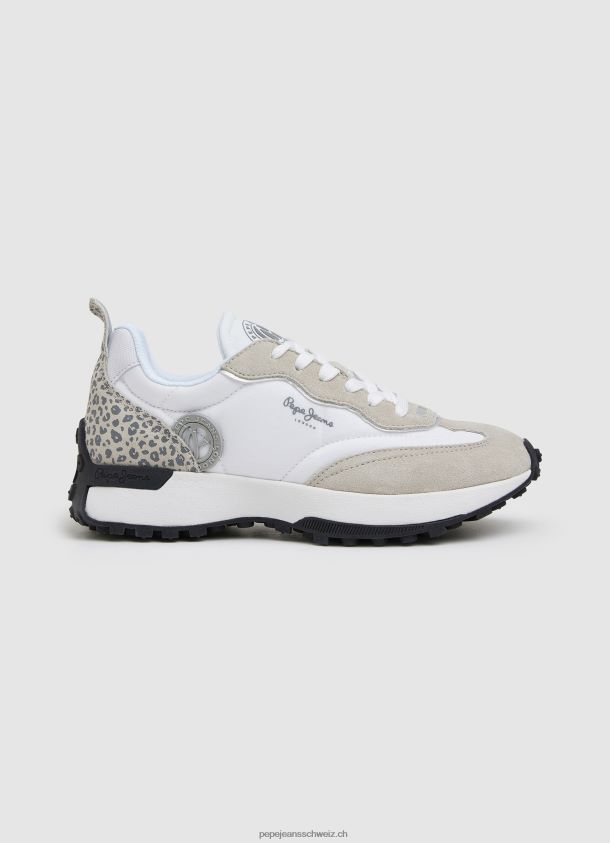 Lucky Leo kombinierte Turnschuhe Frauen Pepe Jeans Fabrik weiß 84XH6T573