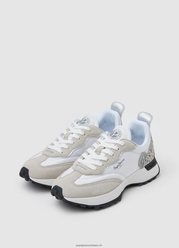 Lucky Leo kombinierte Turnschuhe Frauen Pepe Jeans Fabrik weiß 84XH6T573