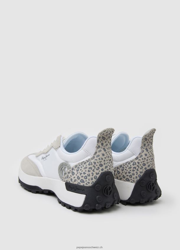 Lucky Leo kombinierte Turnschuhe Frauen Pepe Jeans Fabrik weiß 84XH6T573