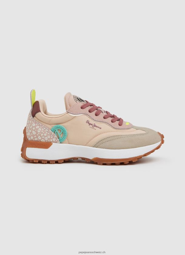 Lucky Leo kombinierte Turnschuhe Frauen Pepe Jeans blasses Rosa 84XH6T579