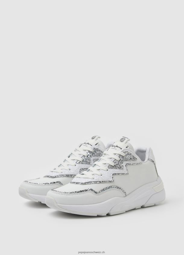 Pfeil Marlow kombinierte Turnschuhe Frauen Pepe Jeans Weiss 84XH6T600