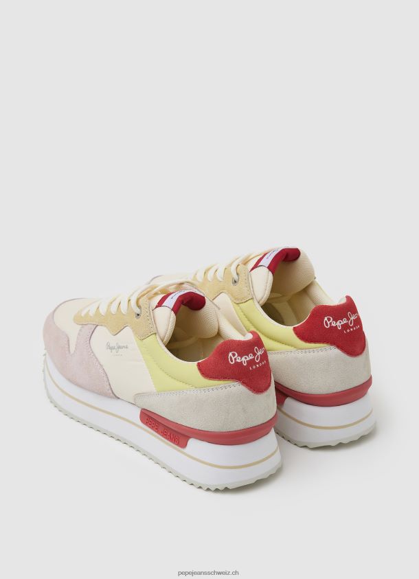 Rusper süße kombinierte Turnschuhe Frauen Pepe Jeans Fabrik weiß 84XH6T595