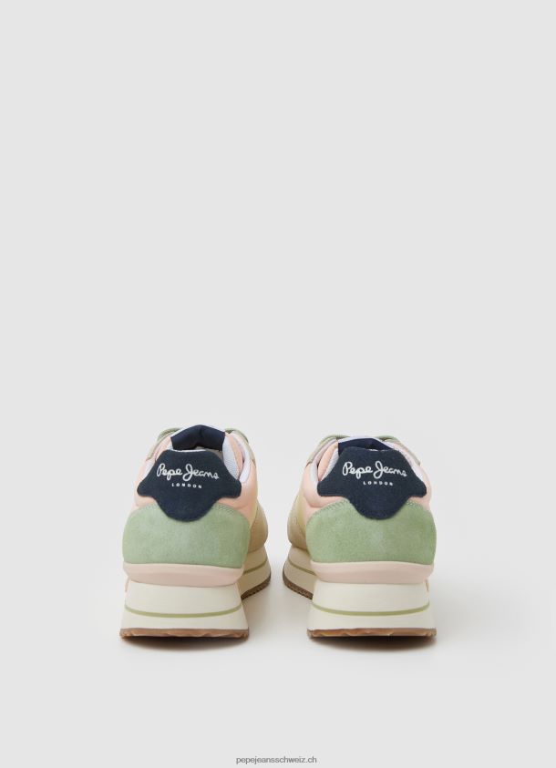 Rusper süße kombinierte Turnschuhe Frauen Pepe Jeans Pastell Zitrone 84XH6T594