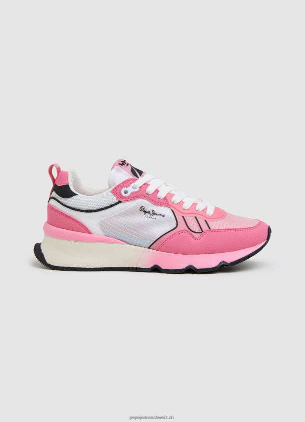brit pro neon kombinierte turnschuhe Frauen Pepe Jeans Neon Pink 84XH6T577
