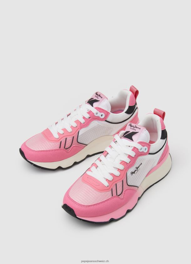 brit pro neon kombinierte turnschuhe Frauen Pepe Jeans Neon Pink 84XH6T577