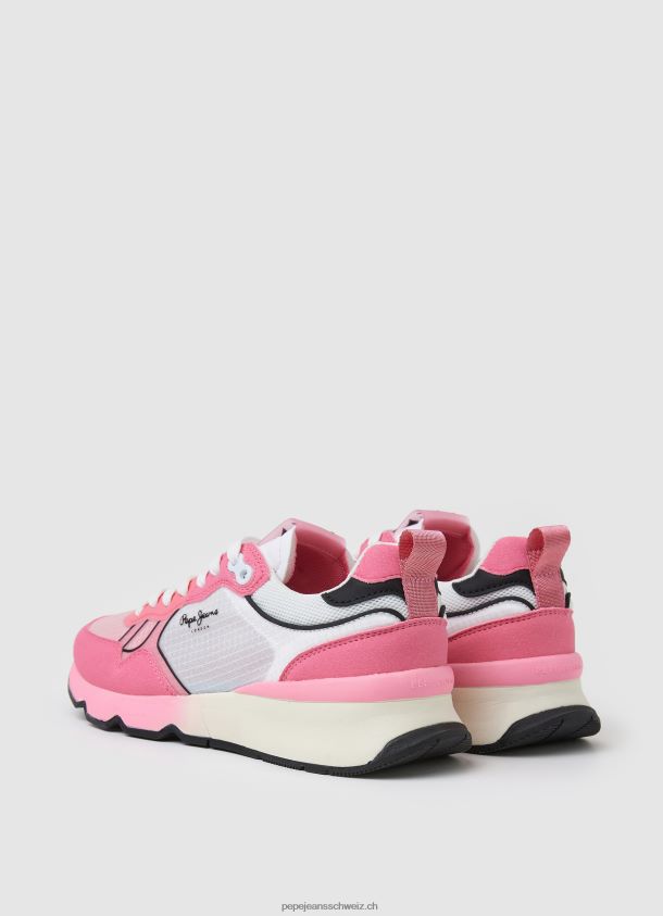 brit pro neon kombinierte turnschuhe Frauen Pepe Jeans Neon Pink 84XH6T577