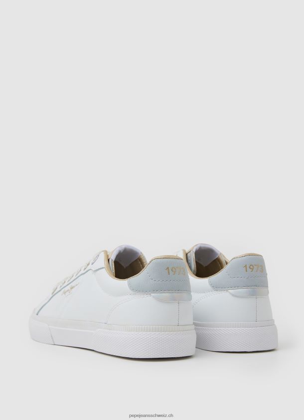 grundlegende Turnschuhe der Kenton-Flagge Frauen Pepe Jeans Weiss 84XH6T593