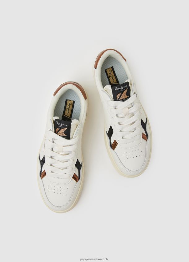 kore retry lederturnschuhe Frauen Pepe Jeans nicht-gerade weiss 84XH6T571