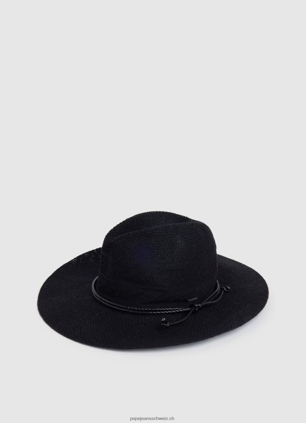 atmungsaktiver Hut mit breiter Krempe Frauen Pepe Jeans Schwarz 84XH6T776