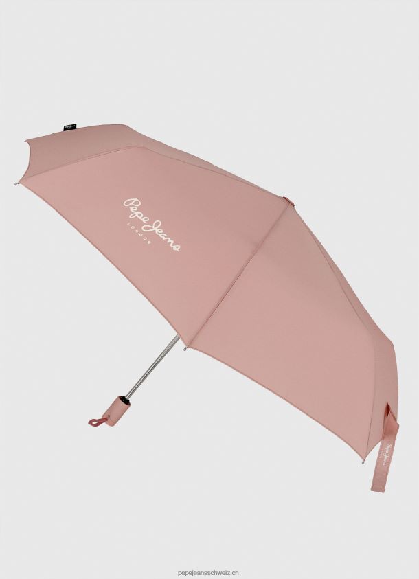 macy faltbarer automatischer regenschirm Frauen Pepe Jeans Asche stieg 84XH6T788