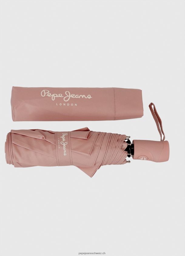 macy faltbarer automatischer regenschirm Frauen Pepe Jeans Asche stieg 84XH6T788