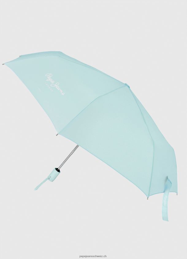 macy faltbarer automatischer regenschirm Frauen Pepe Jeans hellblau 84XH6T789