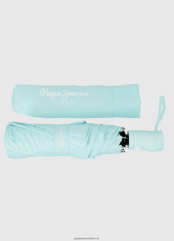 macy faltbarer automatischer regenschirm Frauen Pepe Jeans hellblau 84XH6T789