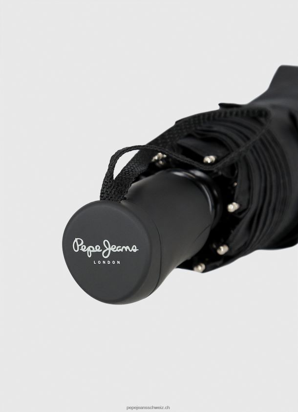 teo faltbarer automatischer Regenschirm Frauen Pepe Jeans Schwarz 84XH6T787
