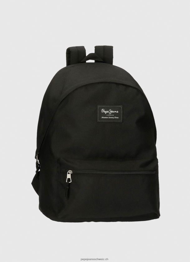 Aris Performance-Rucksack mit Doppelreißverschluss Frauen Pepe Jeans Schwarz 84XH6T752